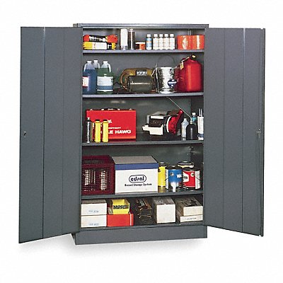 GRAINGER 1UFE8 Storage Cabinet 78 x48 x24 Grey 4Shlv