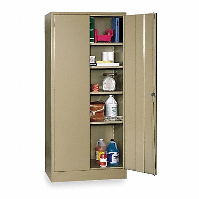 GRAINGER 1UFE3 Storage Cabinet 78 x36 x24 Tan 4Shlv