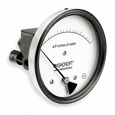 ASHCROFT 451134EDRQMXCYLM30IWD H8424 Pressure Gauge 0 to 30 In H2O