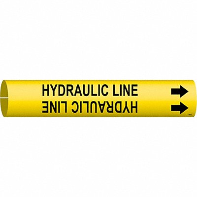BRADY 4083C Pipe Marker Hydraulic Line 2 in H 2 in W