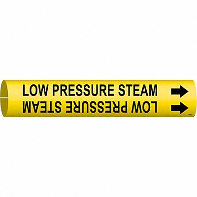 BRADY 4092C Pipe Marker Low Pressure Steam 2in H 2in W