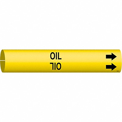 BRADY 4103C Pipe Marker Oil 2 in H 2 in W