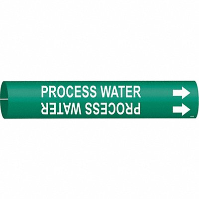 BRADY 4113D Pipe Marker Process Water 2 13/16in H