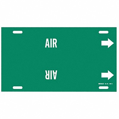 BRADY 4001F Pipe Marker Air 8 in H 16 in W