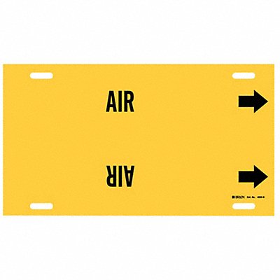 BRADY 4003G Pipe Marker Air 10 in H 24 in W