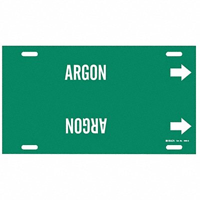 BRADY 4006G Pipe Marker Argon 10 in H 24 in W