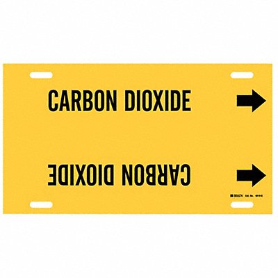 BRADY 4019G Pipe Marker Carbon Dioxide 10in H 24in W