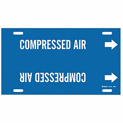 BRADY 4034F Pipe Marker Compressed Air 8in H 16in W