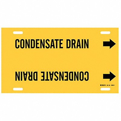 BRADY 4036H Pipe Marker Condensate Drain 10in H 32in W
