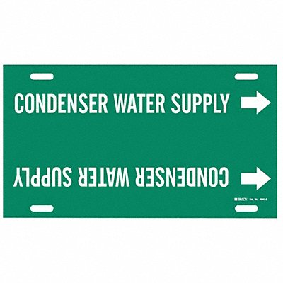 BRADY 4041G Pipe Markr Condenser Water Supply 10in H