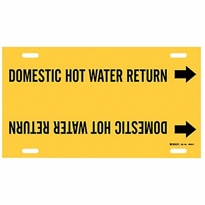 BRADY 4052G Pipe Marker Domestic Hot Water Return