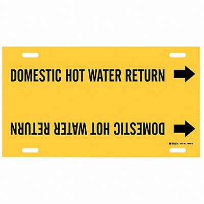 BRADY 4052H Pipe Marker Domestic Hot Water Return