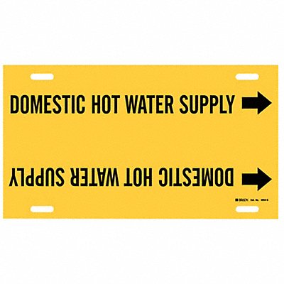 BRADY 4053G Pipe Marker Domestic Hot Water Supply