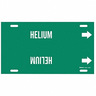 BRADY 4074F Pipe Marker Helium 8 in H 16 in W