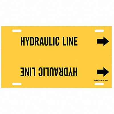 BRADY 4083G Pipe Marker Hydraulic Line 10in H 24in W