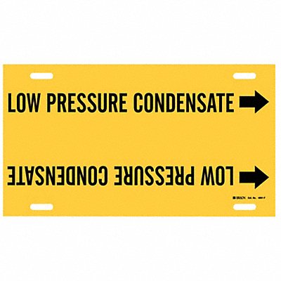 BRADY 4091F Pipe Markr Low Pressure Condensate 8in H