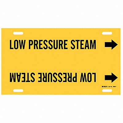 BRADY 4092F Pipe Marker Low Prssure Steam 8in H 16in W