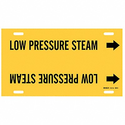 BRADY 4092G Pipe Marker Low Prssre Steam 10in H 24in W