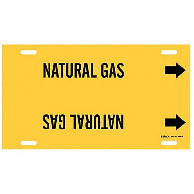 BRADY 4097G Pipe Marker Natural Gas 10 in H 24 in W
