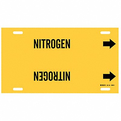 BRADY 4098G Pipe Marker Nitrogen 10 in H 24 in W