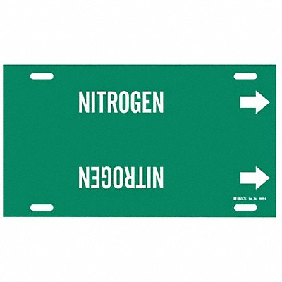 BRADY 4099G Pipe Marker Nitrogen 10 in H 24 in W