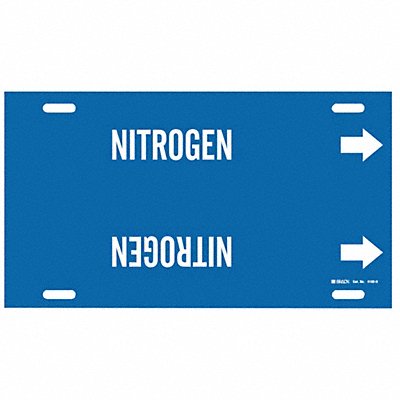 BRADY 4100H Pipe Marker Nitrogen 10 in H 32 in W
