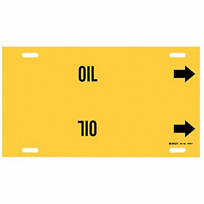 BRADY 4103F Pipe Marker Oil 8 in H 16 in W