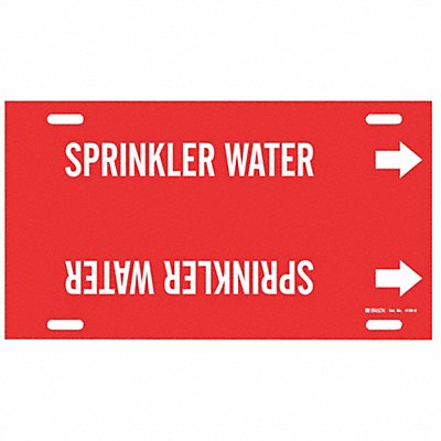 BRADY 4128H Pipe Markr Sprinkler Water 10in H 32in W