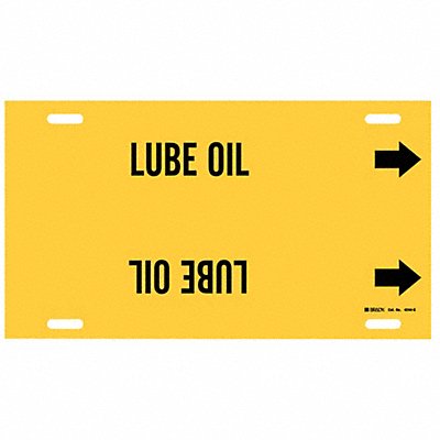 BRADY 4244G Pipe Marker Lube Oil 10 in H 24 in W