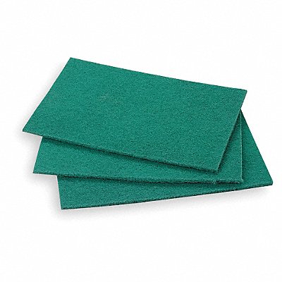 ABILITY ONE 7920010000000 Scouring Pad 9 1/2 in L Green PK10