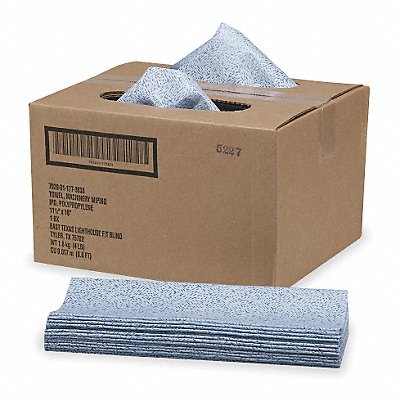 ABILITY ONE 7920010000000 Dry Wipe 11-1/2 x 16-1/2 Blue PK6