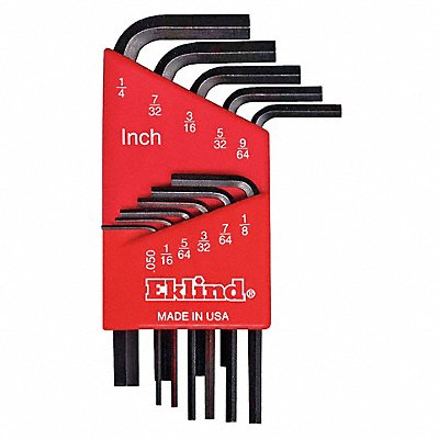 EKLIND 10111 Hex Key Set L 1 21/32 in to 4 1/4 in