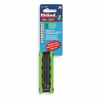 EKLIND 25582 Torx Key Set Folding 2 to 3 19/64 in