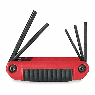 EKLIND 25611 Hex Key Set Folded 2 45/64 to5 3/32 in