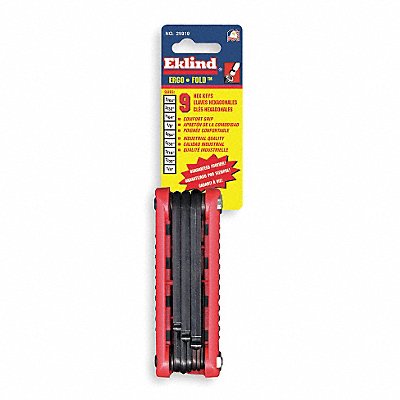 EKLIND 25919 Hex Key Set Folded 2 in to 3 45/64 in