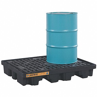 JUSTRITE 28672 Drum Spill Containment Pallet 2 Drum 2.5k lb
