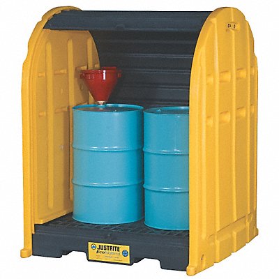 JUSTRITE 28675 Cvrd Drum Spl Containment Palet 75-1/4 in H