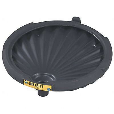 JUSTRITE 28680 Drum Funnel Black PE Unthreaded