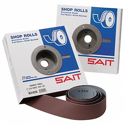 UNITED ABRASIVES-SAIT 83206 Abrasive Roll 1-1/2 Wx150 ft L 320G J