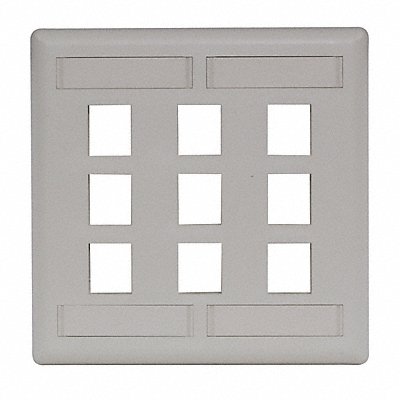 HUBBELL PREMISE WIRING IFP29OW Wall Plate 9 Port