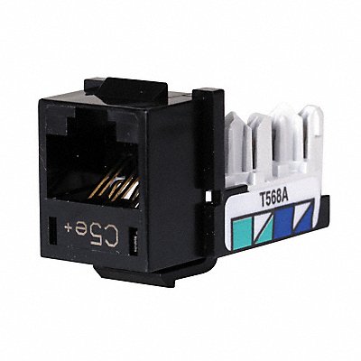 HUBBELL PREMISE WIRING HXJ5EBK Jack Black Cat5e Rj45