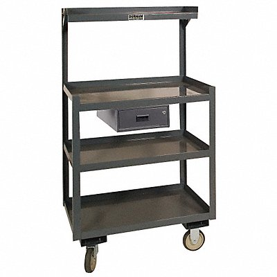 GRAINGER PSD24304D95 Mobile Wrkstion Steel 30 L 24 W 4 Shelf