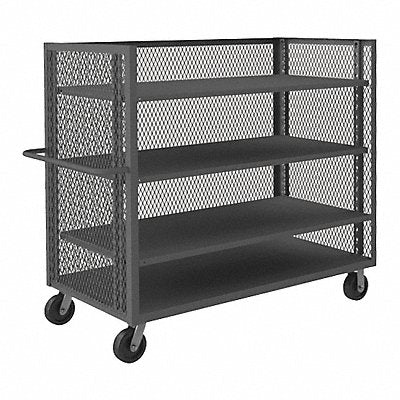 GRAINGER 3STEX30603AS95 Stock Cart With 3-Sides 30 in L