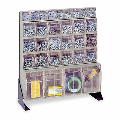 QUANTUM STORAGE SYSTEMS QFS12431GY Single Sided Tip-Out Stand PwdrCtd 28 in