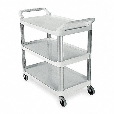 RUBBERMAID COMMERCIAL PRODUCTS FG409100OWHT Utility Cart 300 lb Load Cap. PE