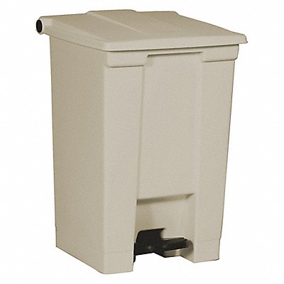 RUBBERMAID COMMERCIAL PRODUCTS FG614400BEIG F9109 Step On Garbage Can Rectangular 12 gal.