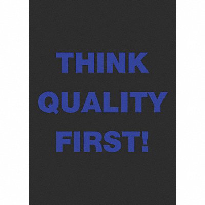 NOTRAX 194TQ35CHB Safety Logo Entrance Mat Dark Grey 3x5ft