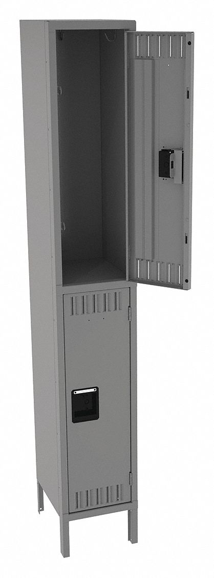 TENNSCO DTK1215361MG F0419 Locker 2x1Locker Grey 78 x12 x15 Unassembled