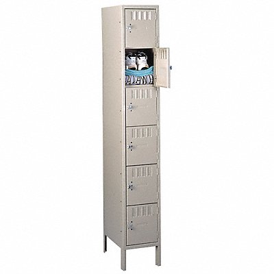 TENNSCO BK61218121SD Box Locker Louvered 1 Wide 6 Tier Sand