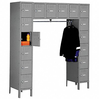 TENNSCO SRS7218781MG Bx Locker 6x6Locker Grey 78 x72 x18 Assm